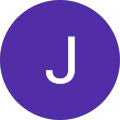 Purple circle with a white letter J in the center.